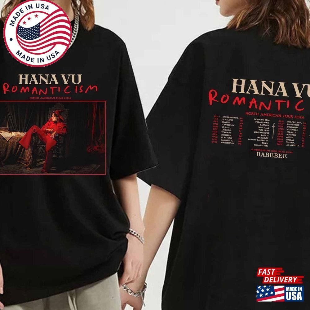 Hana Vu Romanticism Tour Shirt Fan Concert Unisex 2 Sided